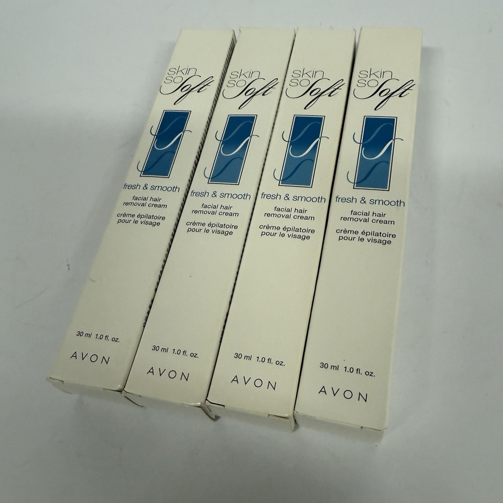 4 Avon Skin So Soft fresh and smooth facial‎ hair removal cream 1 oz Exp 03/2012